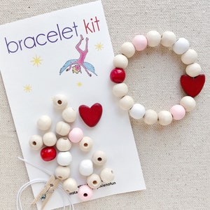 Heart bracelet kit Valentine Day Party Favors DIY Bracelets for kids Valentines party activities Valentine gift children’s Valentines