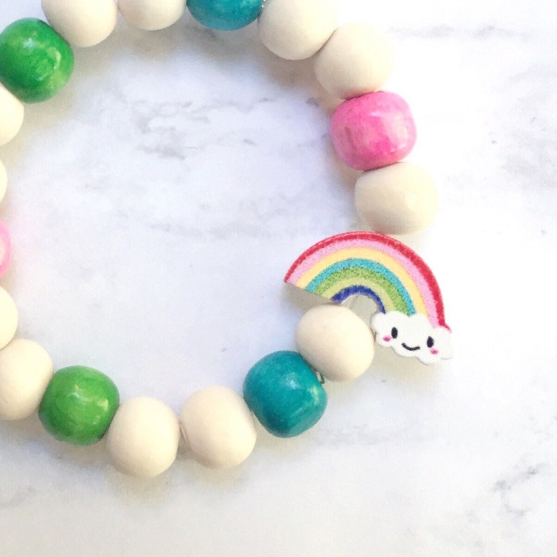 Kids Party Favor DIY Bracelet Kit Girls Birthday Rainbow Etsy