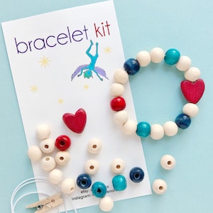 Heart bracelet kit Valentine Day Party Favors DIY Bracelets for kids Valentines party activities Valentine gift children’s Valentines