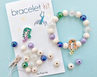 Mermaid Birthday Party Favors DIY Bracelets kits for girls birthday party princess birthday princess party loot bags