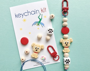 Party favor DIY keychain kit kids dog birthday animal birthday dog party dog keychain unique puppy party favor loot bag