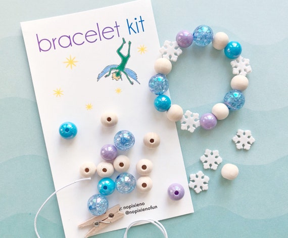 Snowflake Party Favors DIY Bracelets for Kids Girls Birthday Party Favors  Snow Frozen Birthday Diy Jewelry Holiday Party Stocking Stuffers 