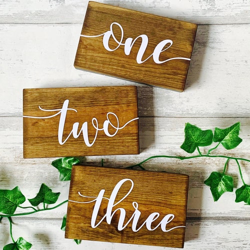 Wooden Table Numbers Wedding Decor Table Numbers Wedding Etsy
