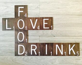 Giant Scrabble Tiles | Scrabble Tiles | Scrabble Letters | Scrabble Tile Wall Art | Large Scrabble Letters