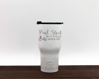 Download Free White Rtic Tumbler Mug Mock Up Instant Download Show Your Shop Decals Designs White Background Svg Canvas Photography Photo Shoot PSD Mockup Template