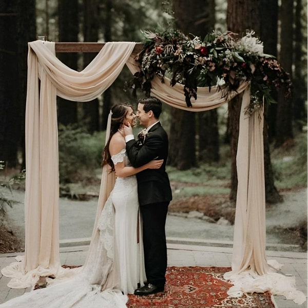 7.2 FT Square Dark Brown Wood Arch for Wedding Ceremony,Wooden Backdrop Stand, Garden,Entrance Rustic,Theme Event,Wedding Arbor, Boho Decor