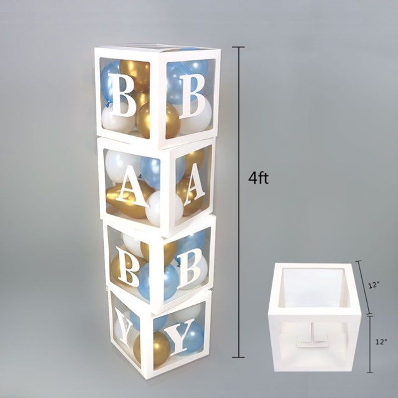 Baby boxes with letters for baby showerbaby blocks Etsy