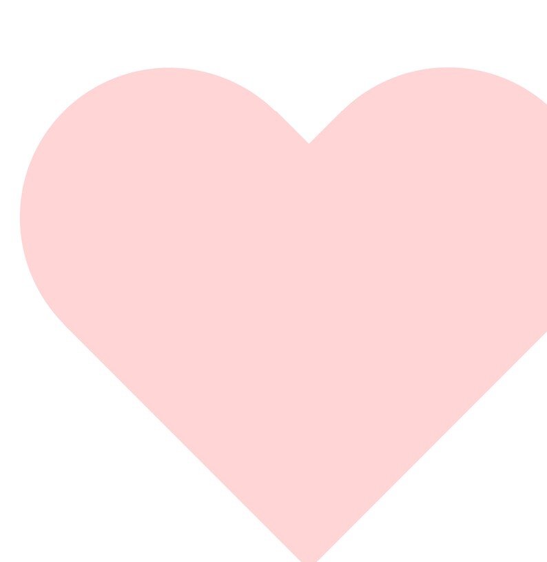 Pink heart print Nursery print digital download Heart | Etsy