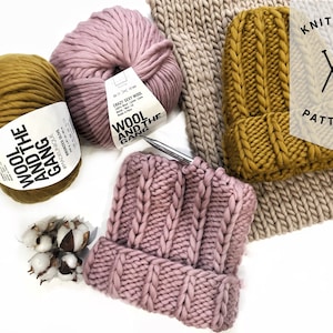 KNITTING PATTERN ⨯Chunky Knit Beanie  ⨯ The Chain Me Beanie
