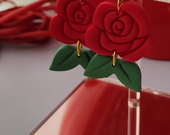 Clay Earring Rose