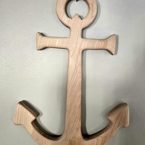 Hand crafted solid hard wood anchor