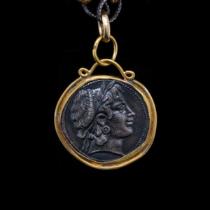 Goddess Demeter Pendant, Ancient Greek Pendant, Handmade Pendant, 24k Gold and Diamond Pendant, Handmade Necklace, Goddess Necklace