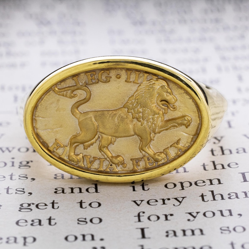Legionaries Rings Ancient Roman Legionnaire Solid Gold Signet Ring, Roman Legion Flavia ...