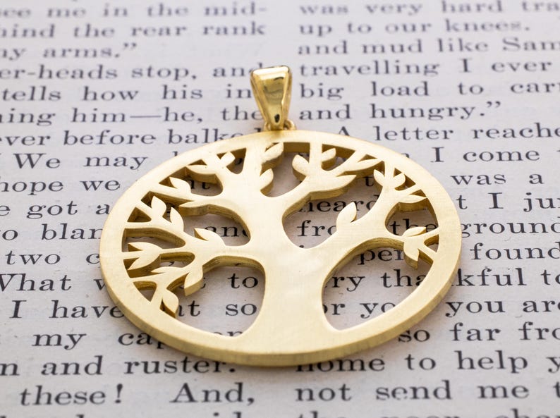 Sacred Tree of Life Pendant in Solid Gold – Spiritual Talisman for Men ...