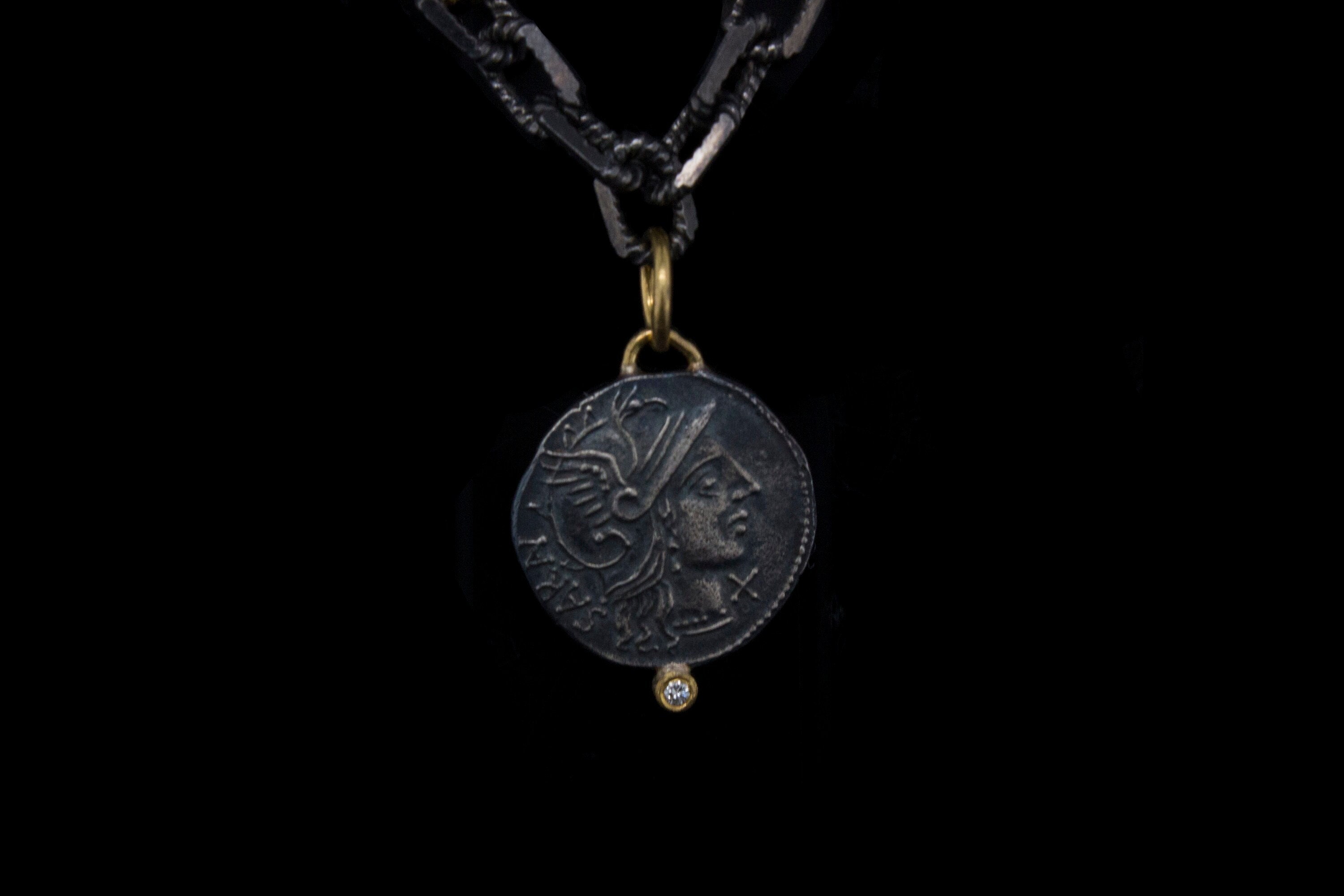 古代ローマペンダント 楽天市場】【中古】 K18 古代ローマ コイン ペンダントトップ ダイヤ