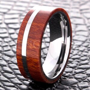 Tungsten Wedding Ring Tungsten Ring Wood 8MM Wedding Band Men&#39;s Tungsten Ring Tungsten Band Personalized Engraving Ring NEW Free Engraving