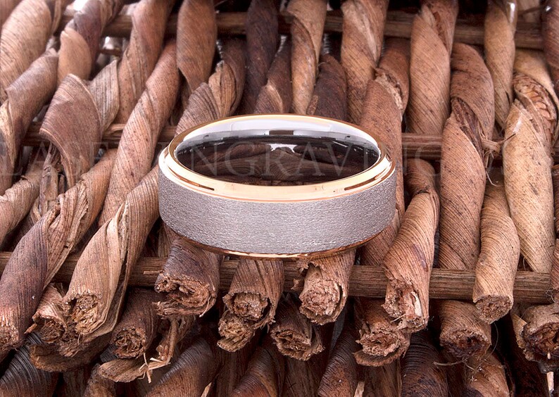 Tungsten Wedding Ring Tungsten Ring Rose Gold Silver 7MM Wedding Band Men Tungsten Ring Women Tungsten Ring Custom Free Laser Engraving New