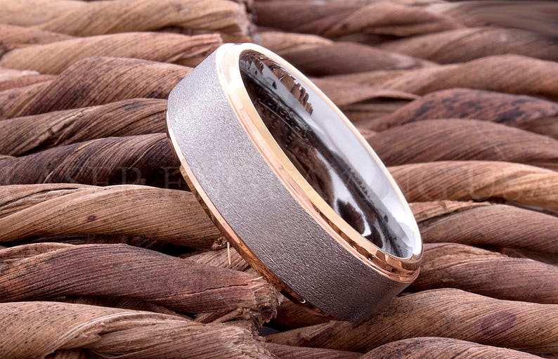 Tungsten Wedding Ring Tungsten Ring Rose Gold Silver 7MM Wedding Band Men Tungsten Ring Women Tungsten Ring Custom Free Laser Engraving New