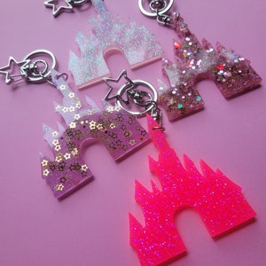 Ready to Ship: resin castle bag charms | castle keychains | resin epoxy keychains | inspired keychains | castle bag charms | epoxy keychain