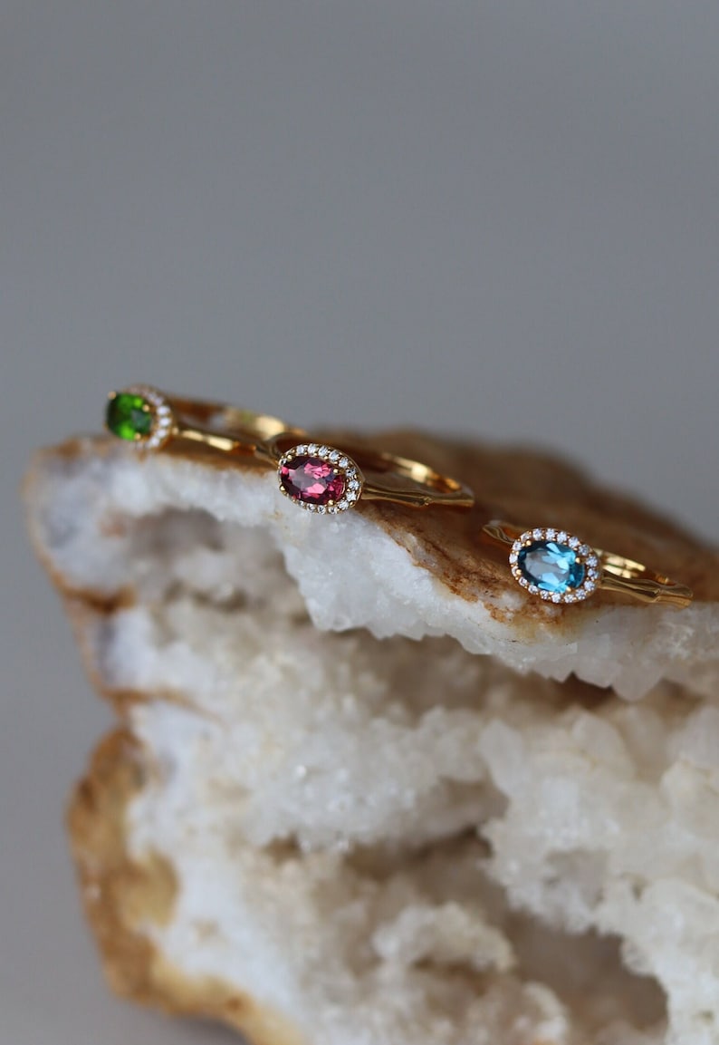 dainty pink tourmaline red tourmaline red gemstone adjustable ring promise ring birthstone ring pink minimal ring pink gold ring silver tourmaline ringer citrine ring aquamarine ring stacking ring royal ring Bridgerton jewelry gift for her oval cut