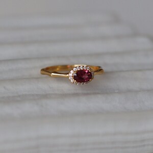 dainty pink tourmaline red tourmaline red gemstone adjustable ring promise ring birthstone ring pink minimal ring pink gold ring silver tourmaline ringer citrine ring aquamarine ring stacking ring royal ring Bridgerton jewelry gift for her oval cut
