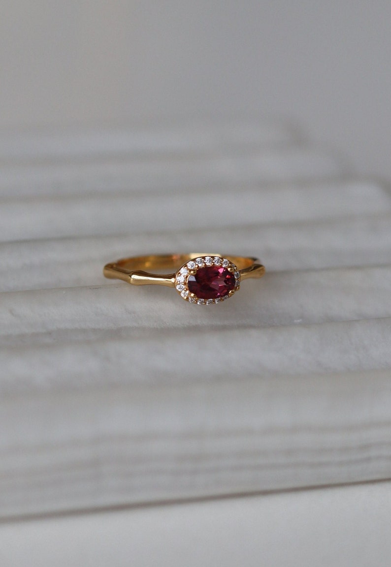 dainty pink tourmaline red tourmaline red gemstone adjustable ring promise ring birthstone ring pink minimal ring pink gold ring silver tourmaline ringer citrine ring aquamarine ring stacking ring royal ring Bridgerton jewelry gift for her oval cut