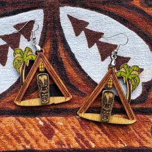 Exclusive The REEF Palm Springs Tiki Bar Caliente Tropics Earrings