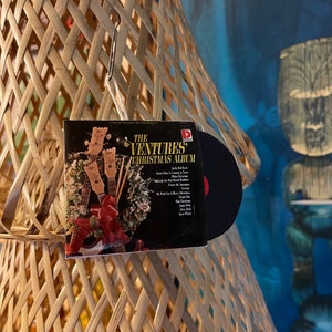 Tiki Christmas Tree Ornament The Ventures Hawaiian Mini Record Album