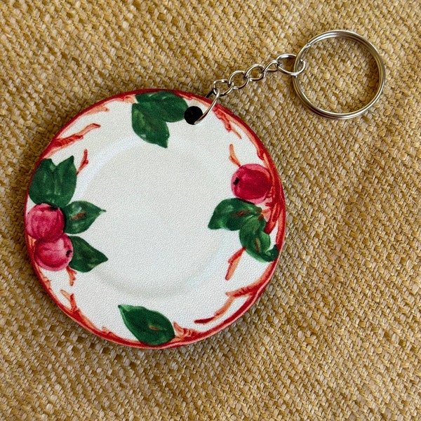 Beautiful Franciscan Pottery Dinnerware Apple Plate Keychain