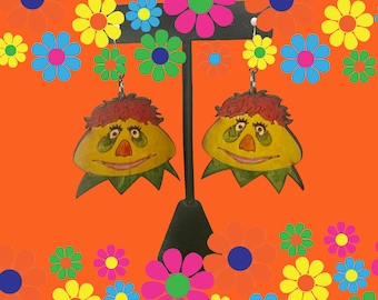 Fantastici orecchini a forma di cartone animato "Saturday Morning" di HR Pufntstuf, realizzati a mano