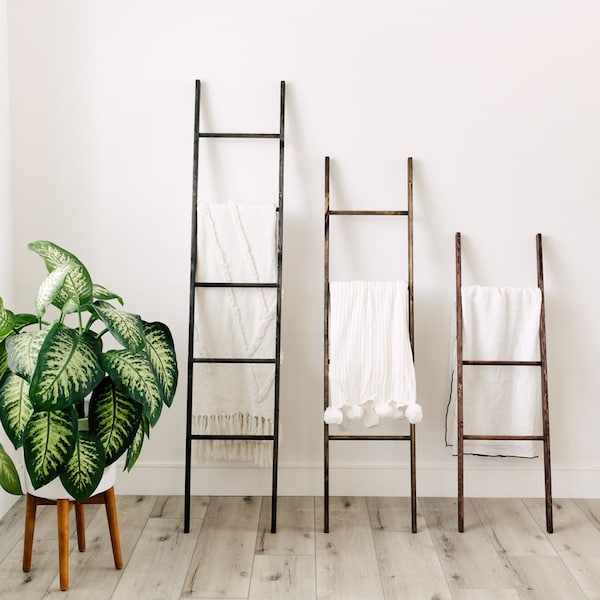 6 Foot Modern Blanket Ladder, Blanket Ladder, Towel Ladder, Decorative Ladder,  Wood Ladder, Gift For Her, Gift For Mom, Baby Shower Gift