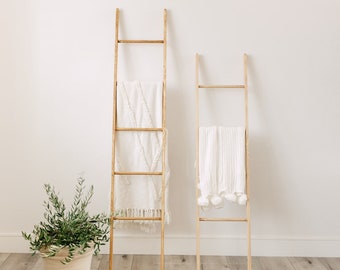 5 Foot Modern Blanket Ladder, Blanket Ladder, Towel Ladder, Decorative Ladder, Baby Shower Gift, Wood Ladder, Gift For Her, Gift For Mom