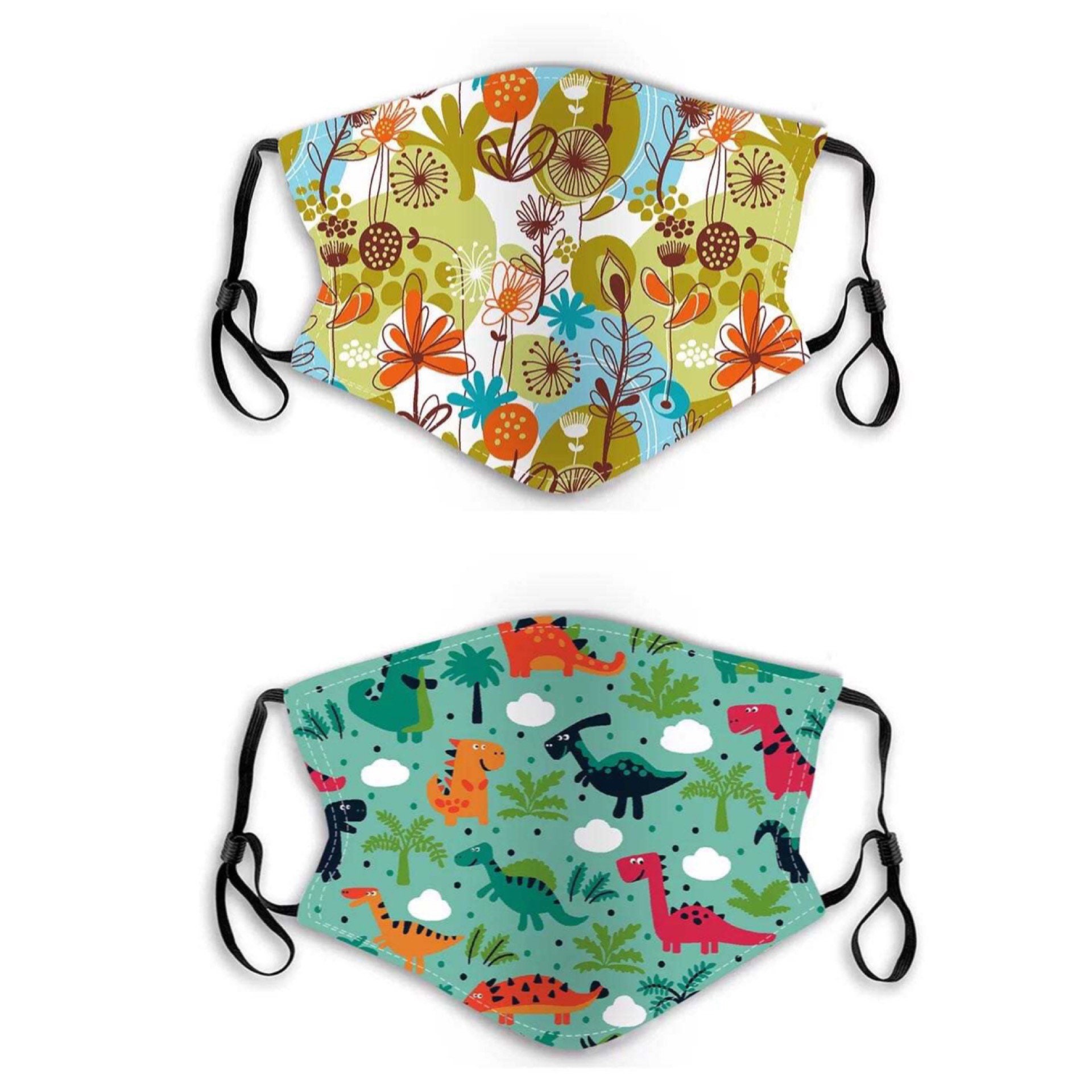 2 Pack Kids Children Toddler Youth Face Covering Face Mask 3 Etsy New
