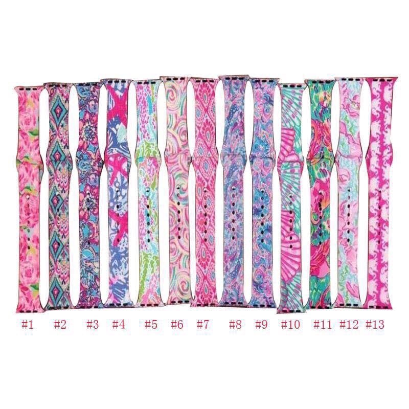 Personalized Lilly Inspired Printed Apple Watch Bands 38 Mm  display picture 3