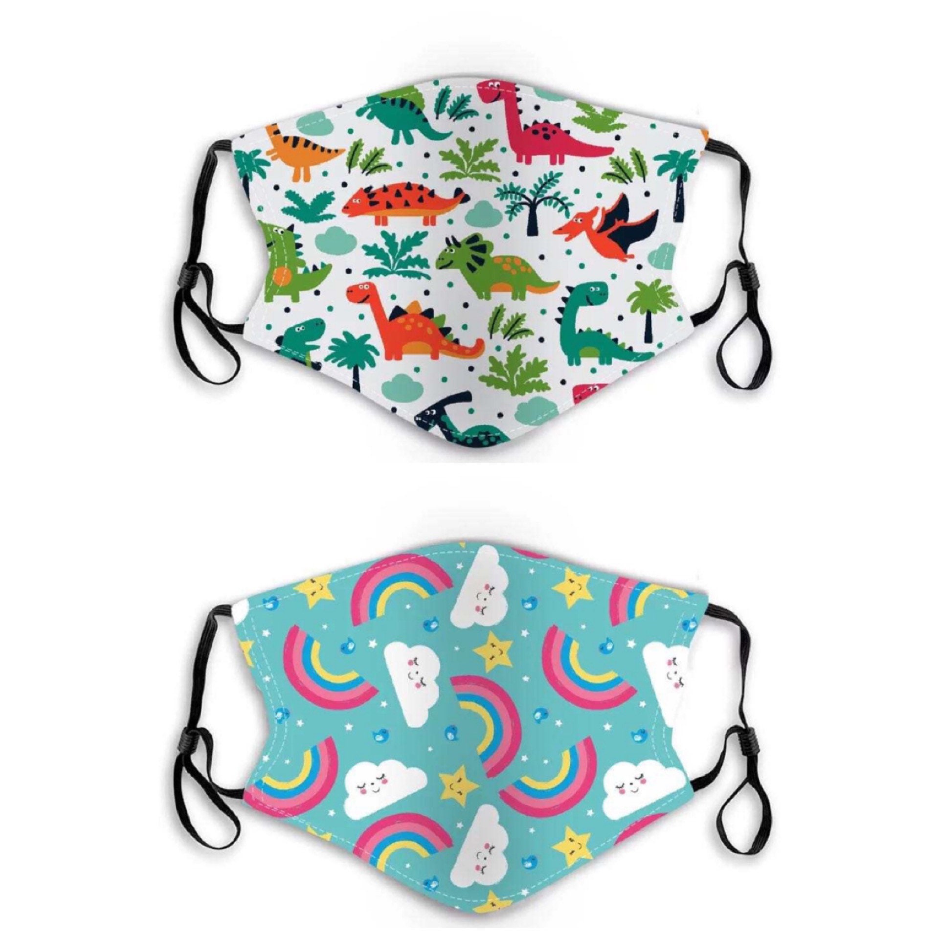 2 Pack Kids Children Toddler Youth Face Covering Face Mask 3 Etsy New