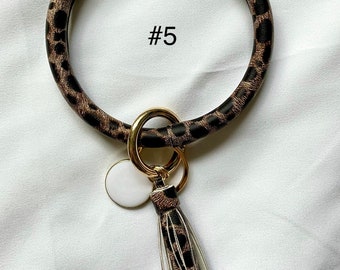 Bangle Keychain With Matching Tassel Monogram Disc Keychain