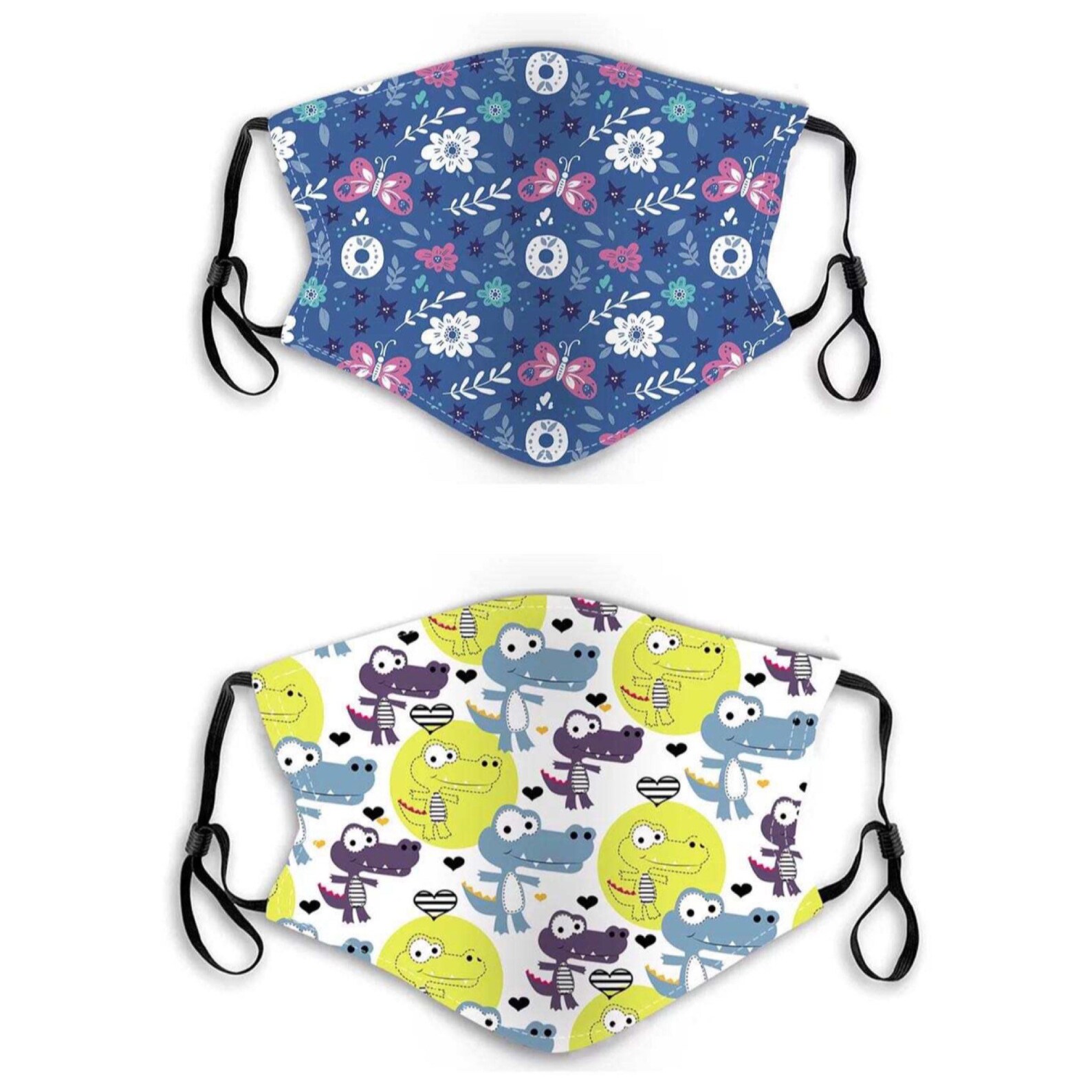 2 Pack Kids Children Toddler Youth Face Covering Face Mask 3 Etsy New