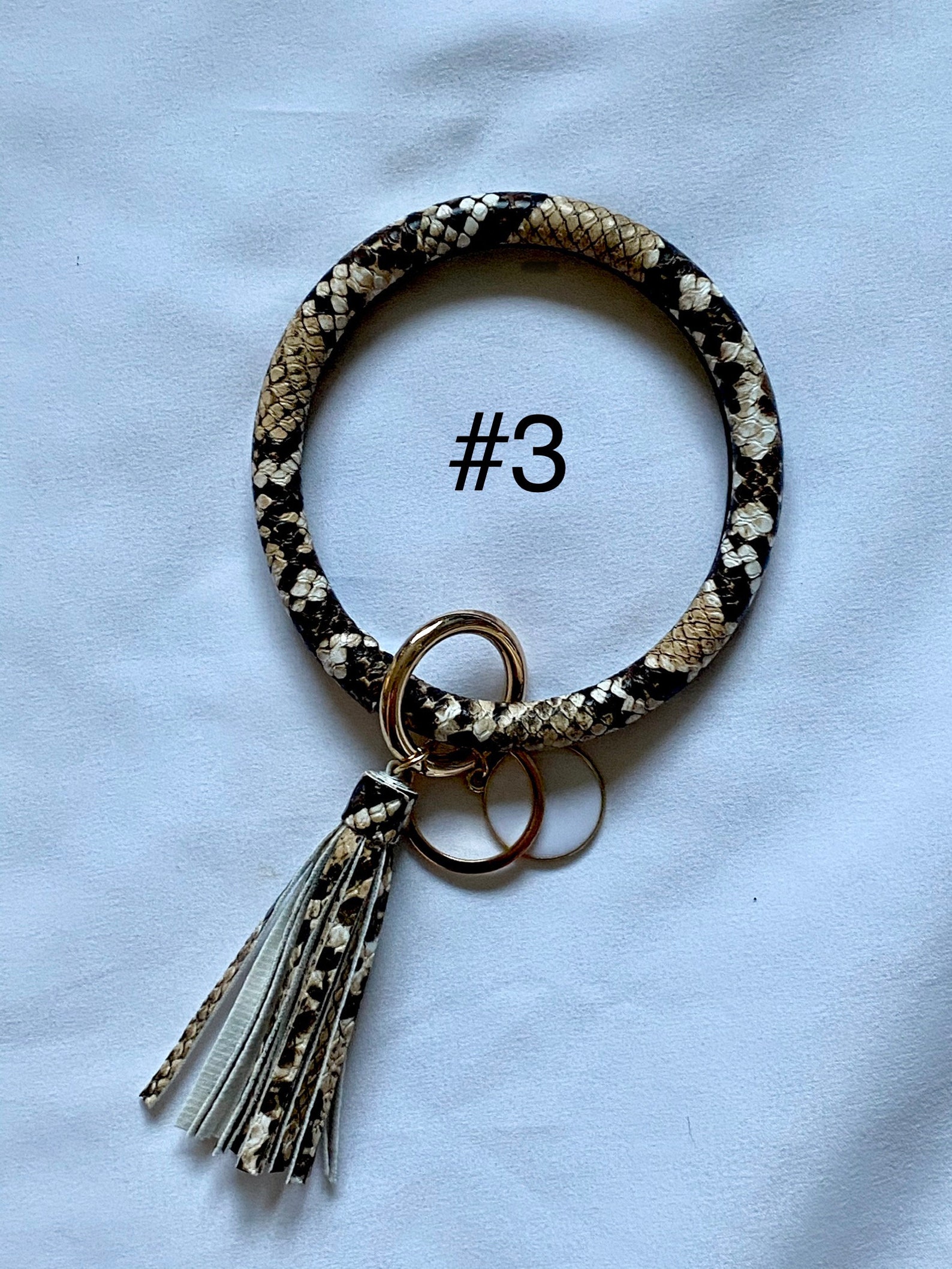 Bangle keychain with matching tassel Monogram disc Keychain Etsy