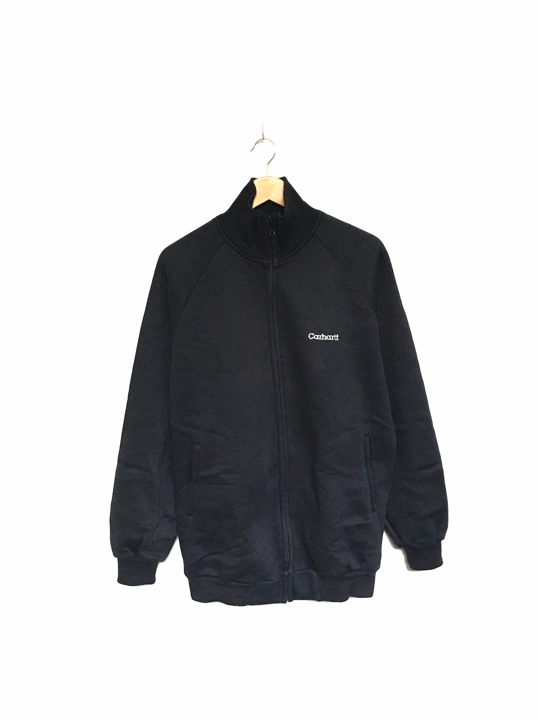 Buy Rare! Carhartt Small Logo Embroidery Full Zipper Sweater Sweatshirt  Pullover Jacket Streetwear Style Fashion Designer Hip Hop Size Large  Online