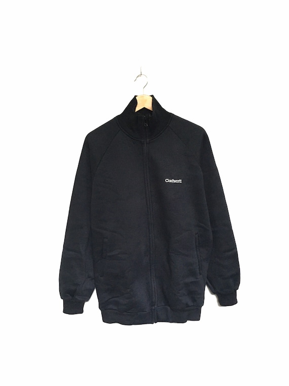 Rare! Carhartt Small Logo Embroidery Full Zipper Sweater