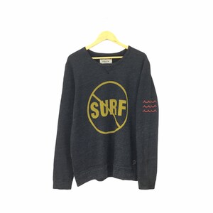 Rare! Surf Surfing Tankfarm Style Fashion 90s Vintage Crewneck Sweatshirt Jumper Pullover Sweater Spellout Ocean Pacific / Size Medium