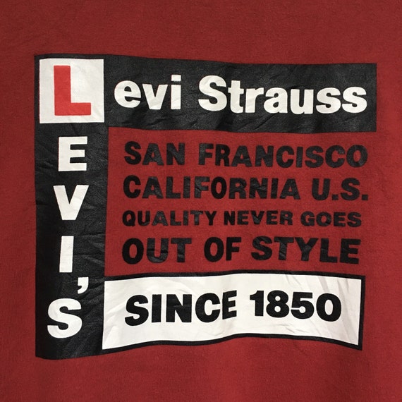 Rare! Levi's San Francisco California USA Logo Em… - image 5