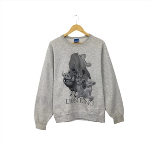 Rare! The Lion King Freeze Cartoon Big Logo Spellout Vintage Crewneck Sweatshirt Jumper Style Fashion Designer / Size Medium