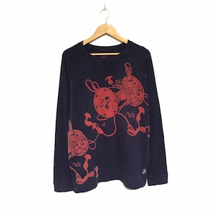 Rare! Chikiriya Overprint Big Logo Spellout Japan Japanese Brand Vintage Crewneck Sweatshirt Jumper Pullover Style Fashion Designer / Size L