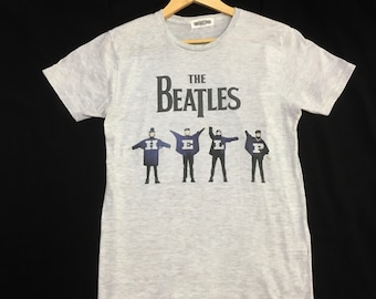 Rare! The Beatles Help Band Tees Tour Tees Vintage T Shirt Band Uk Band Britpop Britrock John Lennon Rock N Roll Paul Mc Cartney / Size M