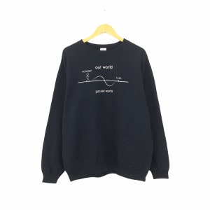 Rare! Our World Parallel World Acrobat Flea Big Logo Spellout Crewneck Sweatshirt Jumper Pullover Style Fashion Brand Design / Size Large