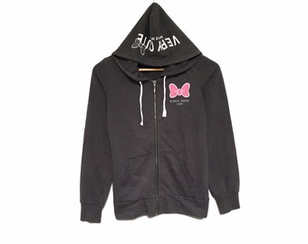 Rare! Minnie Mouse Very Cute Cartoon Disney Mickey Mouse Big Logo Sweatshirt Hoodies Jumper Pullover Spellout Style Fashion / Size XXSmall