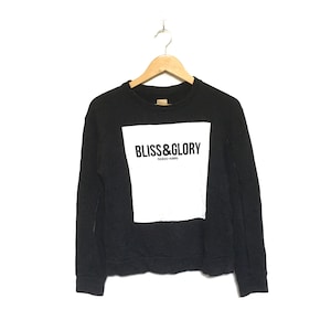 Rare! Zara Bliss & Glory Big Logo Spellout Made In Turkey Zara Brand Crewneck Sweatshirt Jumper Pullover Vintage / Size Small