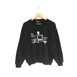 Rare! Under Construction Cross Keys Jeans Big Logo Crewneck Sweatshirt Jumper Pullover Spellout Vintage / Size Medium