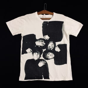 Rare! The Beatles Over Print Full Print Design Fifth Column Band Tees Tour Tees Vintage 80s 90s John Lennon Paul Mc Cartney / Size Medium